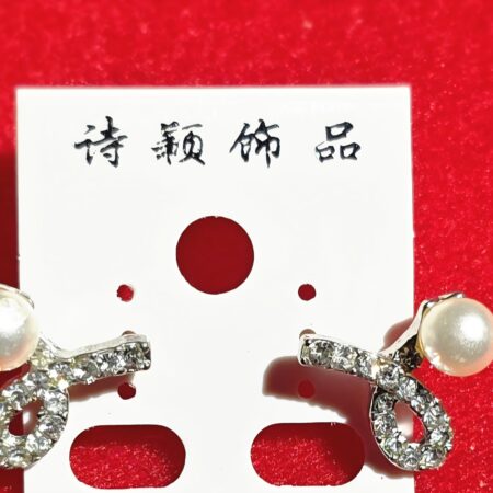 silver Crystal Rhinestone with Pearls