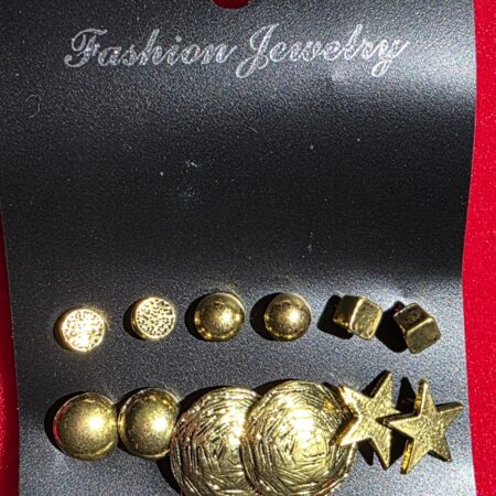 Multi Design Gold-tone Earrings