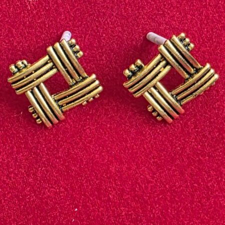 Geometric Square Gold-tone