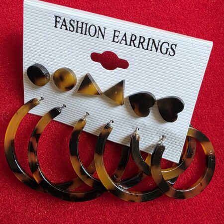 Leopard Hoop and Stud Earring